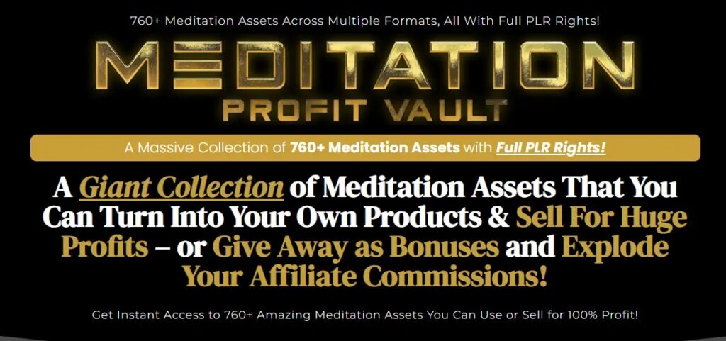 Meditation Profit Vault PLR